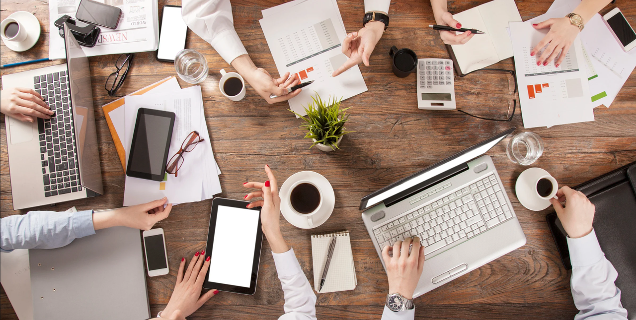 Team working in an office