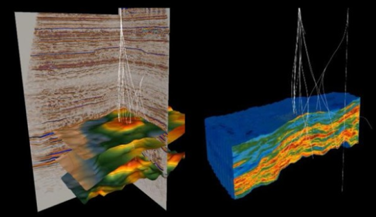 A 3D geological model from DecisionSpace software